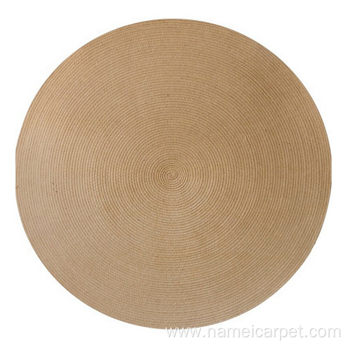 Round hemp jute home floor rug